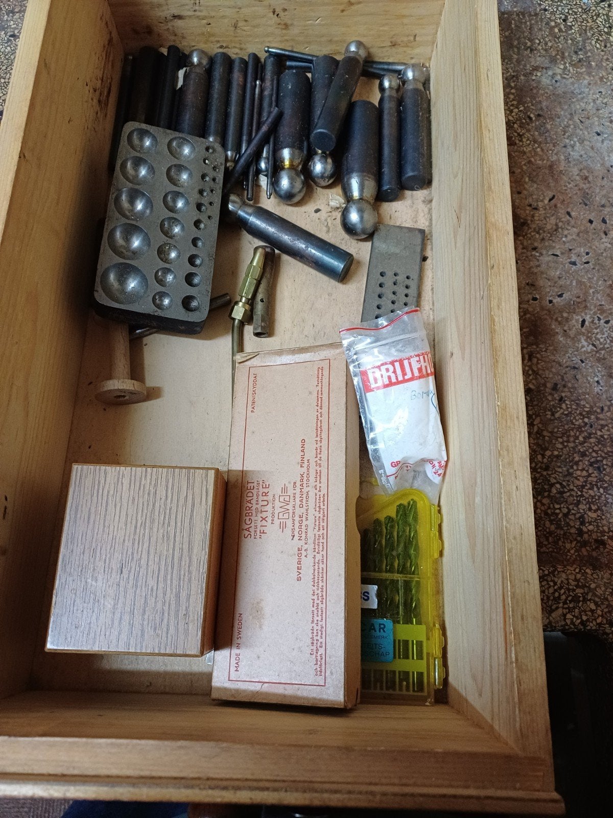 Gereedschapsset voor metaalbewerking / goudsmit / diversen, Ophalen, Gebruikt, Gereedschapsset, Overige merken
