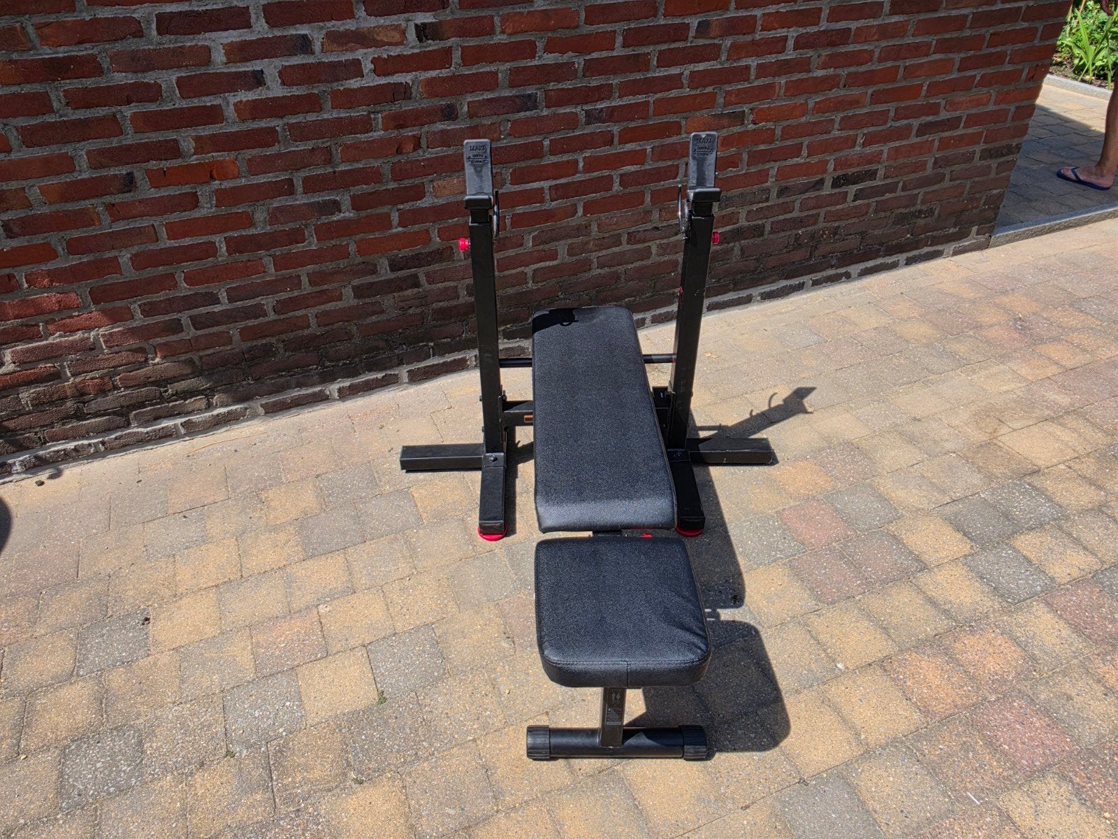 Opvouwbare fitnessbank voor bankdrukken - Domyos Decathlon, Sport en Fitness, Fitnessmaterialen, Gebruikt, Fitnessbank, Armen