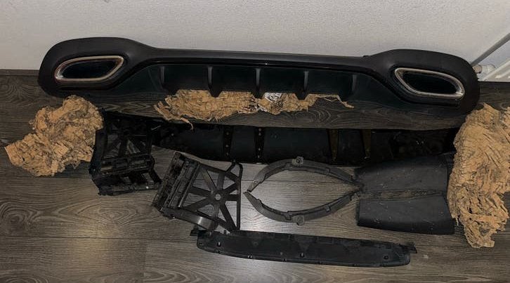 AMG-style diffuser Mercedes A-Klasse Sedan V177, Ophalen, Gebruikt, Mercedes-Benz
