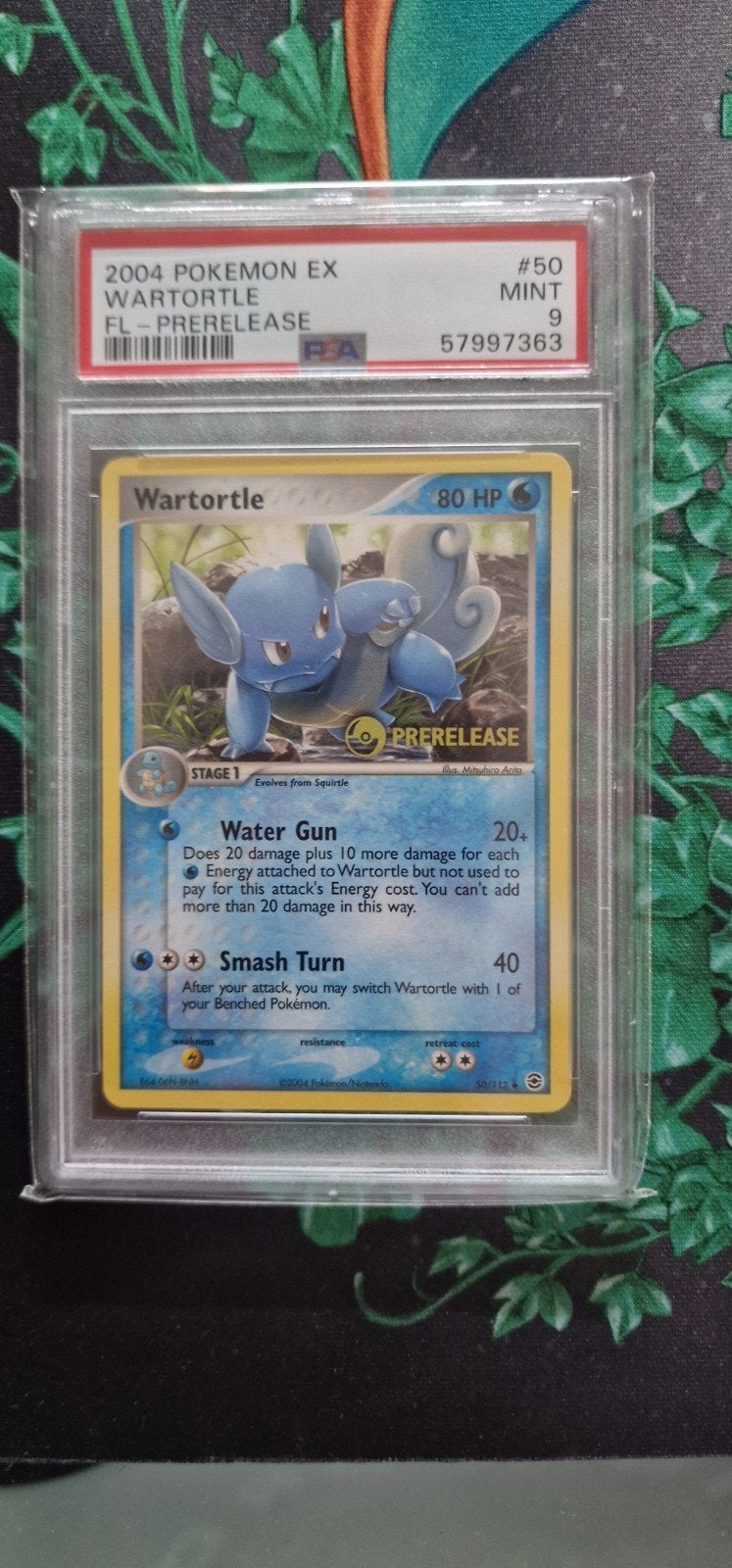 Wartortle Prerelease PSA 9 - EX Fire Red & Leaf Green, Hobby en Vrije tijd, Ophalen of Verzenden, Zo goed als nieuw, Losse kaart