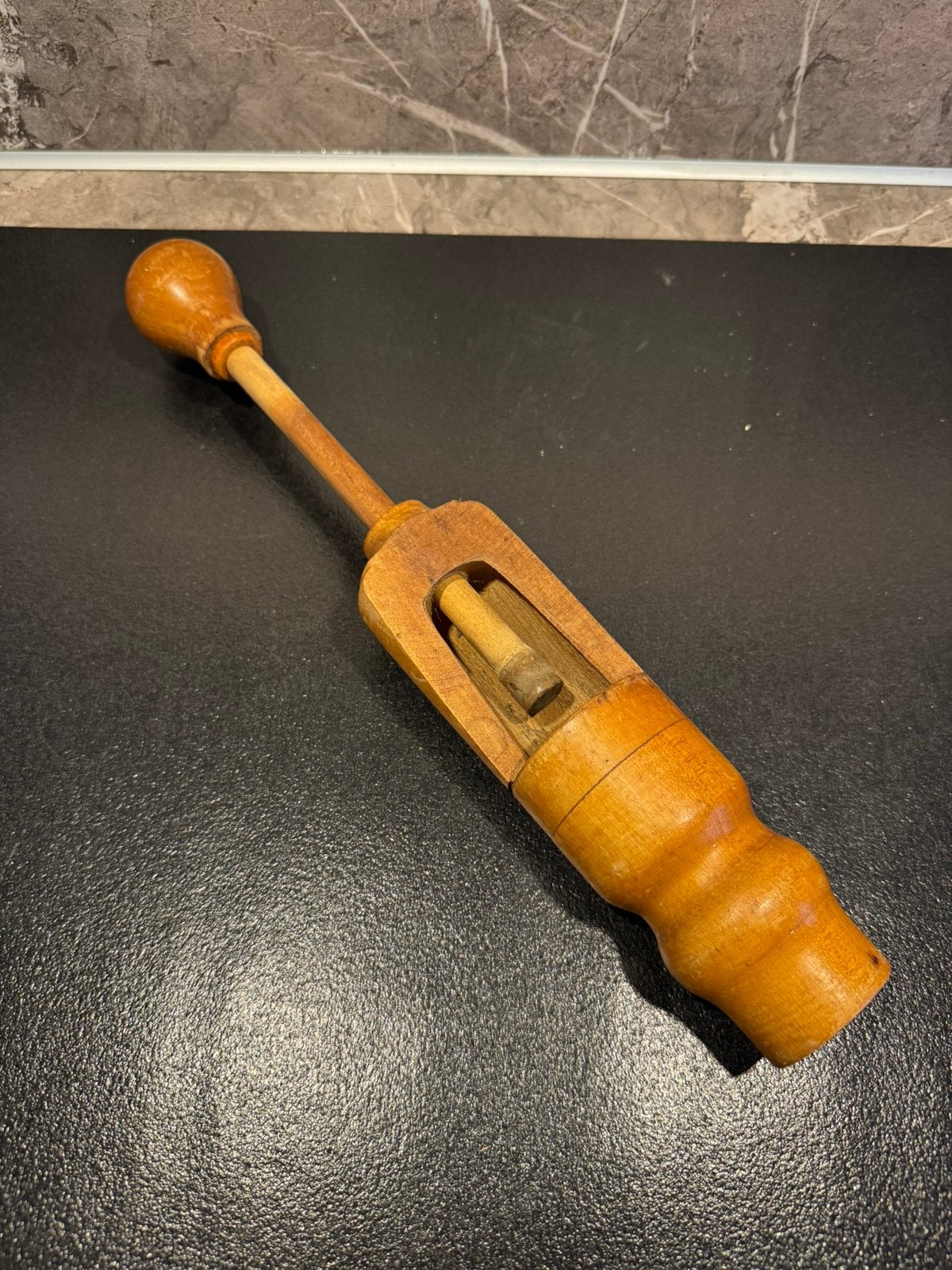 Prachtige Antieke Houten Flessenkurker, Ophalen of Verzenden