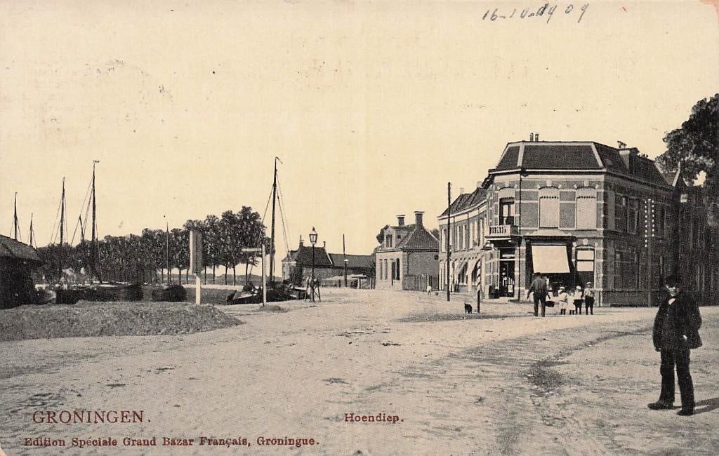 JO468 Tulpkaart Groningen Hoendiep 1909, Verzenden, Voor 1920, Gelopen, Groningen