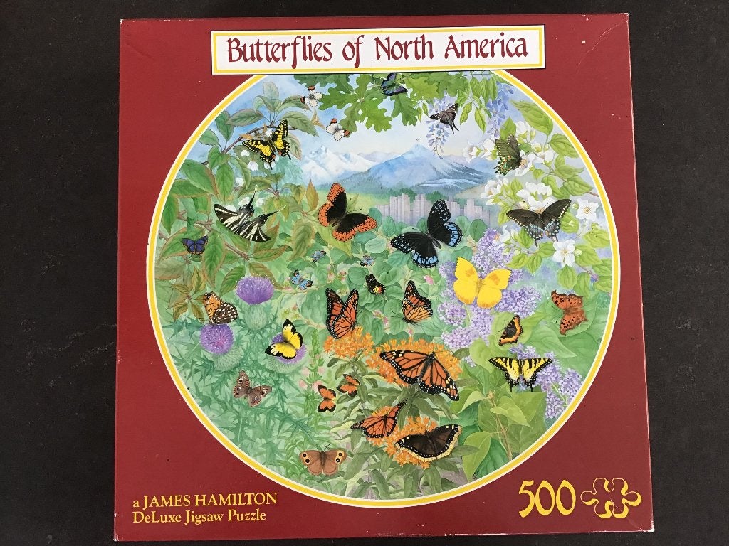 James Hamilton Puzzel Butterflies of North America 500 st, Hobby en Vrije tijd, Ophalen of Verzenden, 500 t/m 1500 stukjes, Gebruikt
