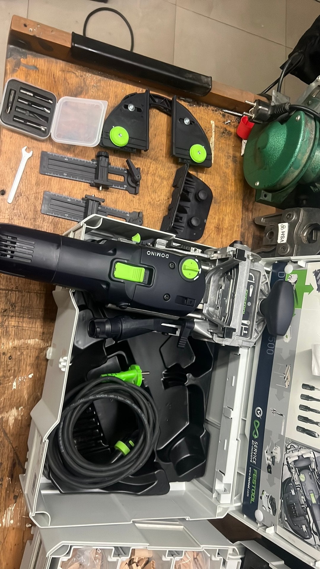 Festool df 500 domino set Z.g.a.n, Ophalen of Verzenden, Zo goed als nieuw
