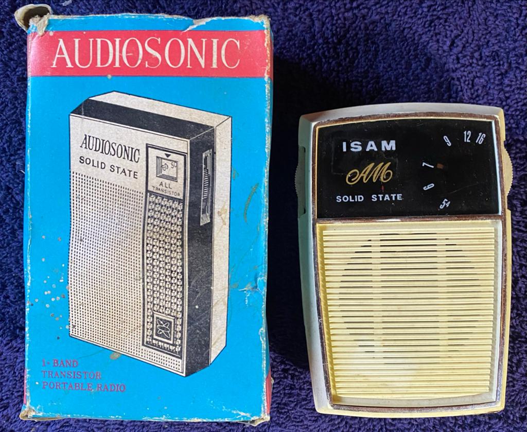 Audiosonic Solid State Transistor Radio Jaren '50/'60 in Doo, Ophalen of Verzenden, Gebruikt, Transistorradio