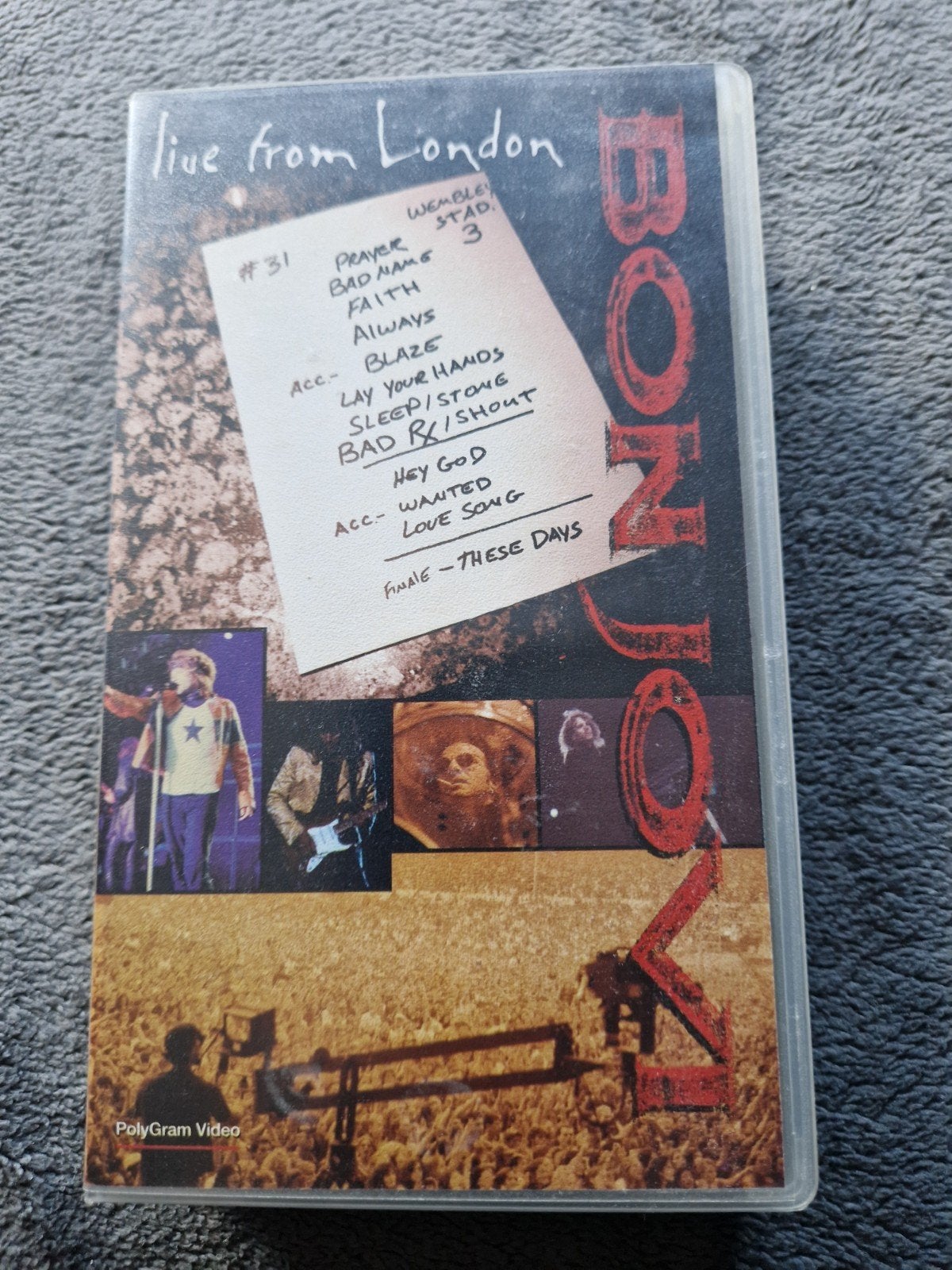 Bon Jovi - Live From London VHS (Muziekconcert), Cd's en Dvd's, Alle leeftijden, Ophalen, Gebruikt, Engels