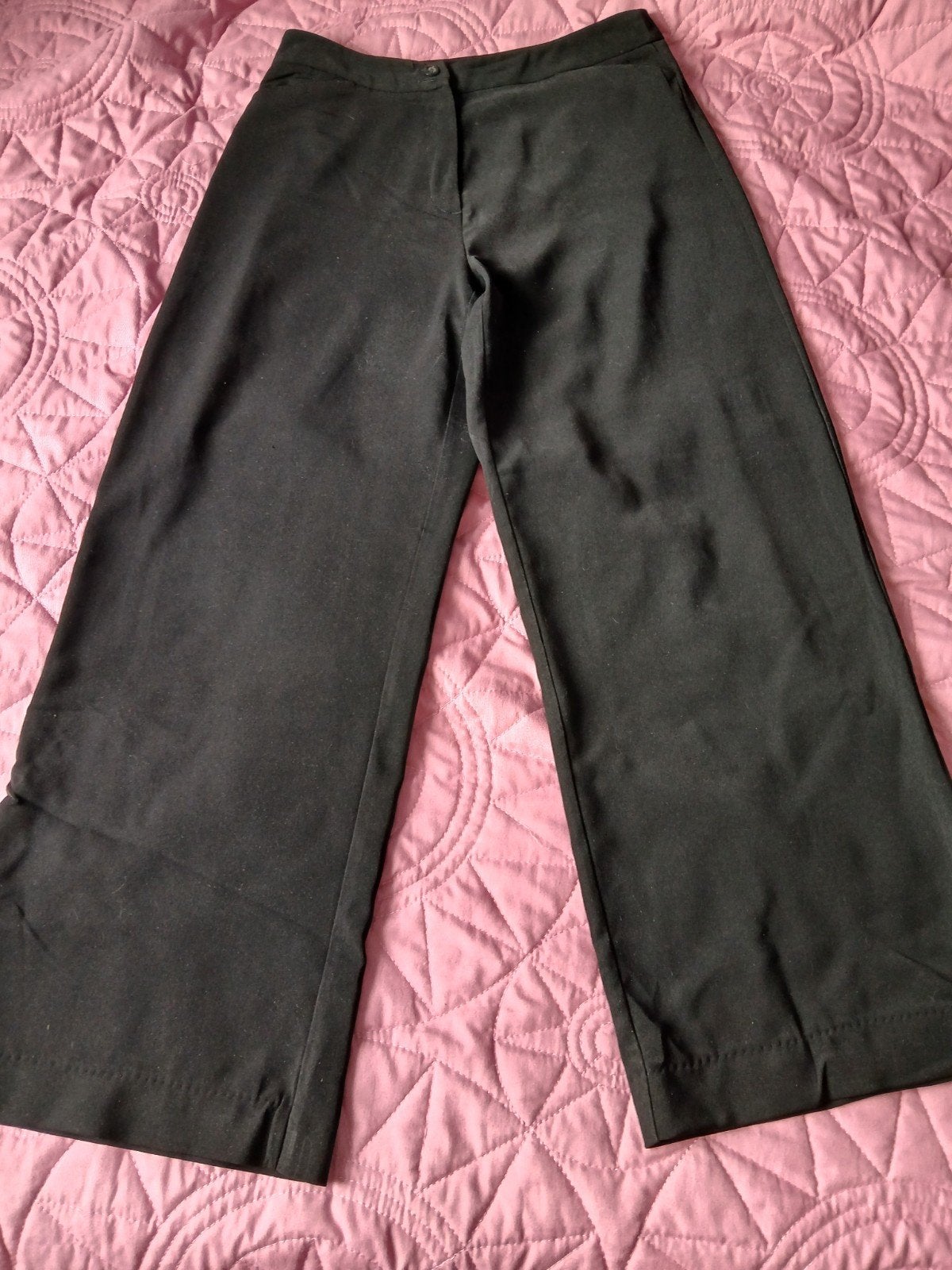 Miss Etam Zwarte Wijde Broek Maat 40, Maat 38/40 (M), Zwart, Ophalen of Verzenden, Zo goed als nieuw