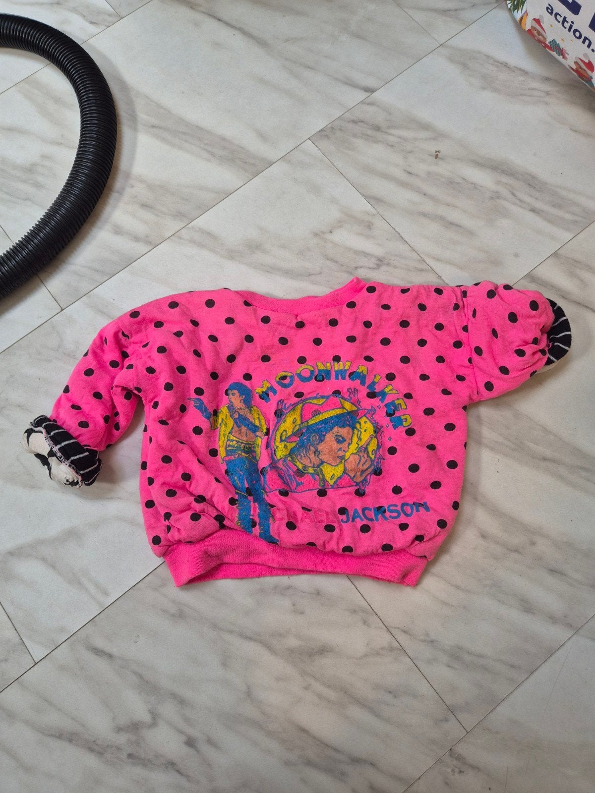 Vintage Michael Jackson Moonwalker sweater (roze/sterren), Ophalen of Verzenden, Gebruikt, Onbekend, Jongen of Meisje