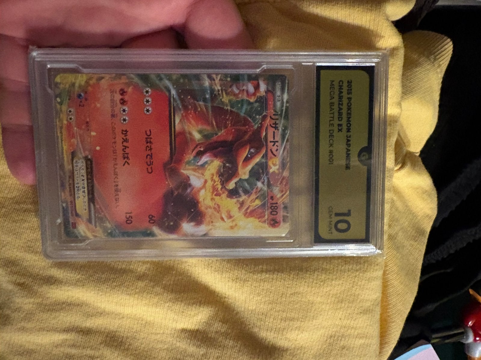 Charizard ex battle deck grade 10, Ophalen of Verzenden, Zo goed als nieuw, Meerdere kaarten, Foil
