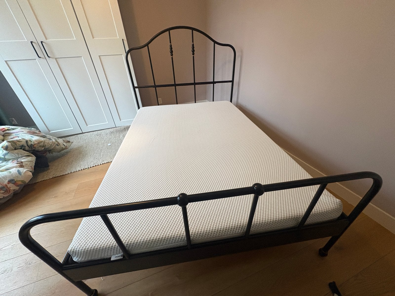 Z.g.a.n. IKEA Sagstua bedframe 140x200 cm (excl. matras), Ophalen, Zwart, Tweepersoons, 140 cm