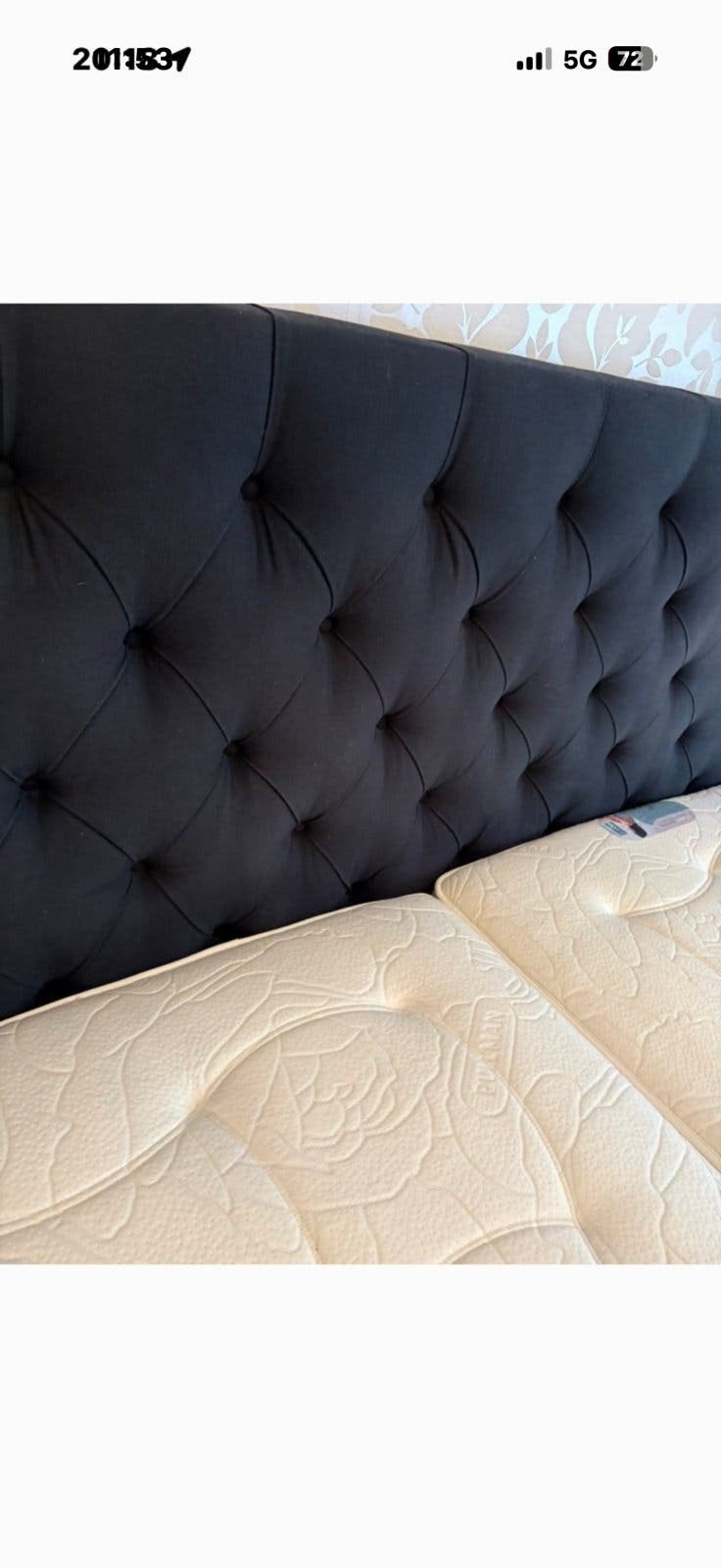 Boxsprings Zwart 180x220, Ophalen, Zo goed als nieuw, Tweepersoons, Zwart