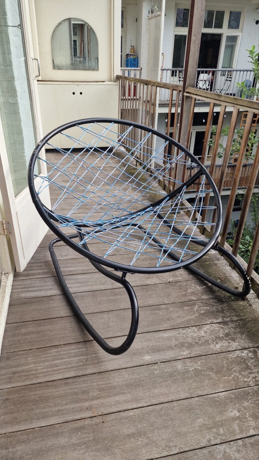 Vintage Space Age Schommelstoel - Nieuwe Elastieken, Antiek en Kunst, Ophalen