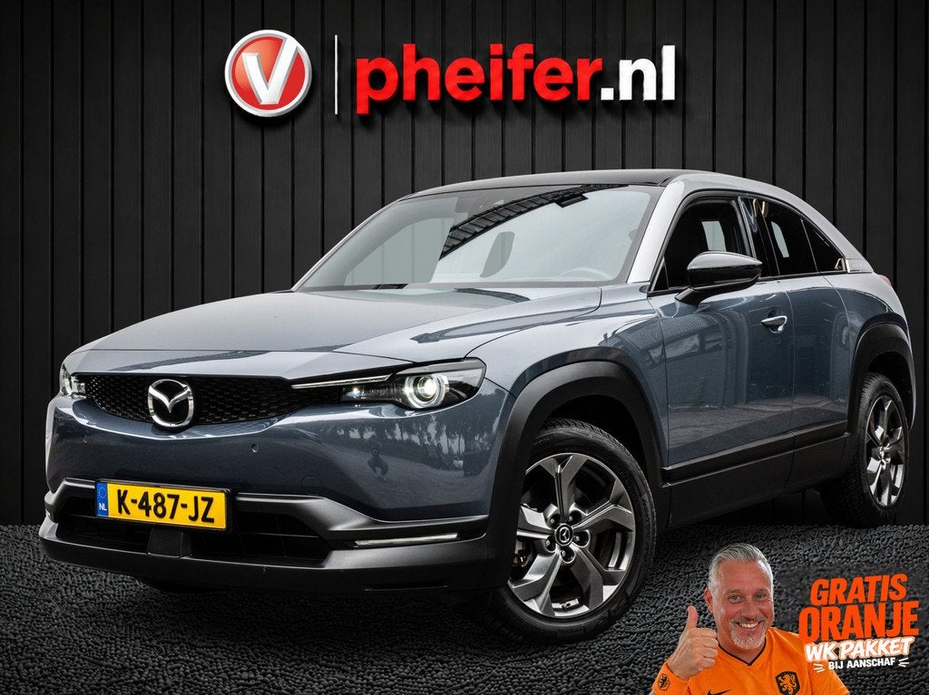 Mazda MX-30 e-SkyActiv 145 First Edition 36 kWh SOH 91% Head, Auto's, Mazda, Gebruikt, 35 kWh, Met garantie (alle), Leder en Stof