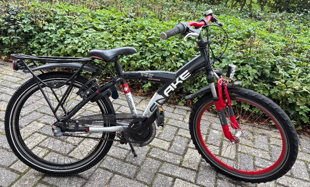 ZGAN LOEKIE (BATAVUS) SNAKE 22 INCH 3V MET VOORVORKVERING., Ophalen, Terugtraprem, Zo goed als nieuw, Handrem
