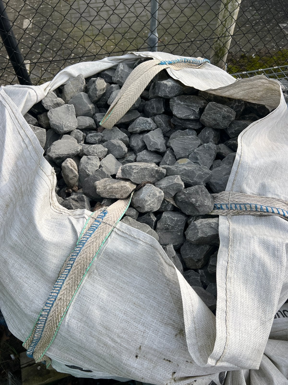 Ardennen Breuksteen Keien (7 zakken van 1 kuub), Tuin en Terras, Grind, Keien en Split, Ophalen, Nieuw, Grijs, Kei