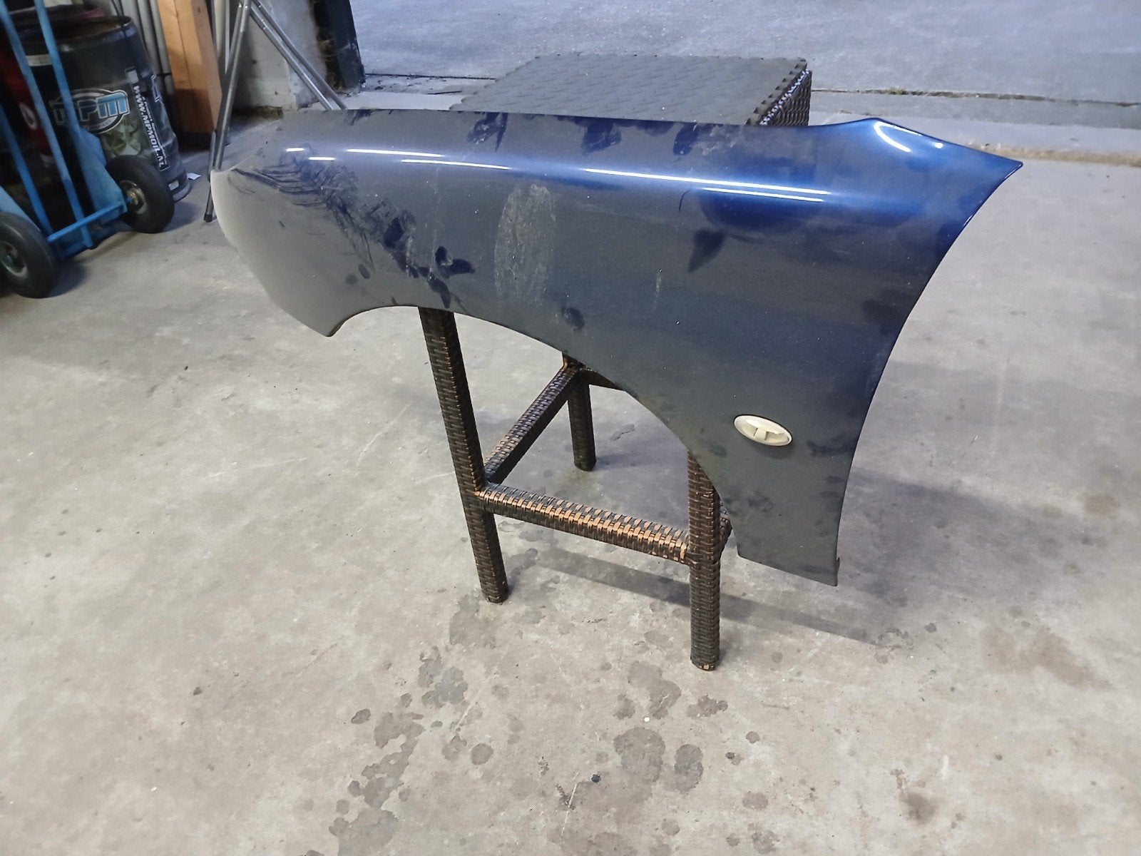 linker  voorspatbord  peu  206  blauw, Auto-onderdelen, Ophalen, Gebruikt, Voor, Spatbord