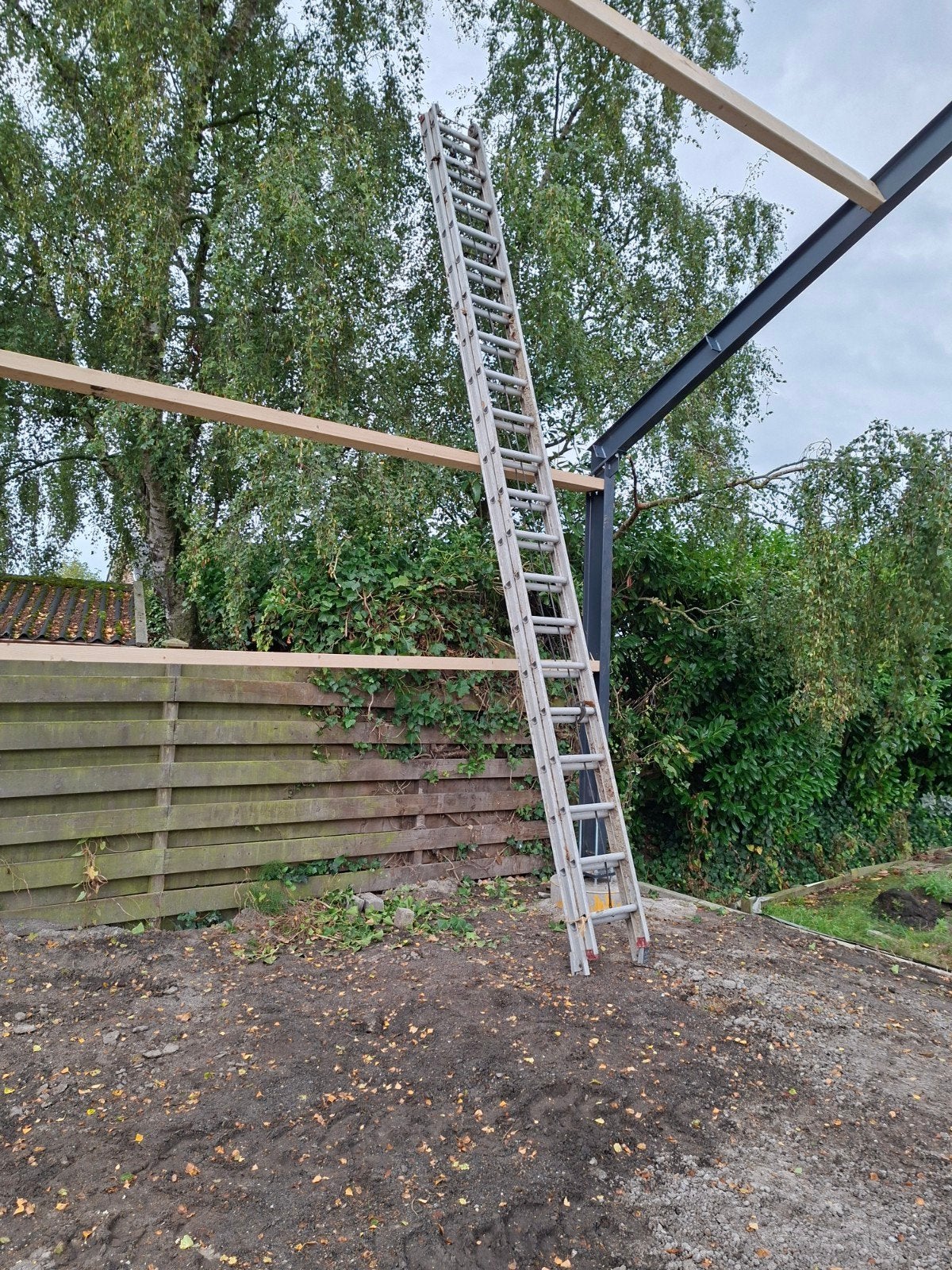 Uitschuifbare aluminium ladder - Zeer lang, Ophalen