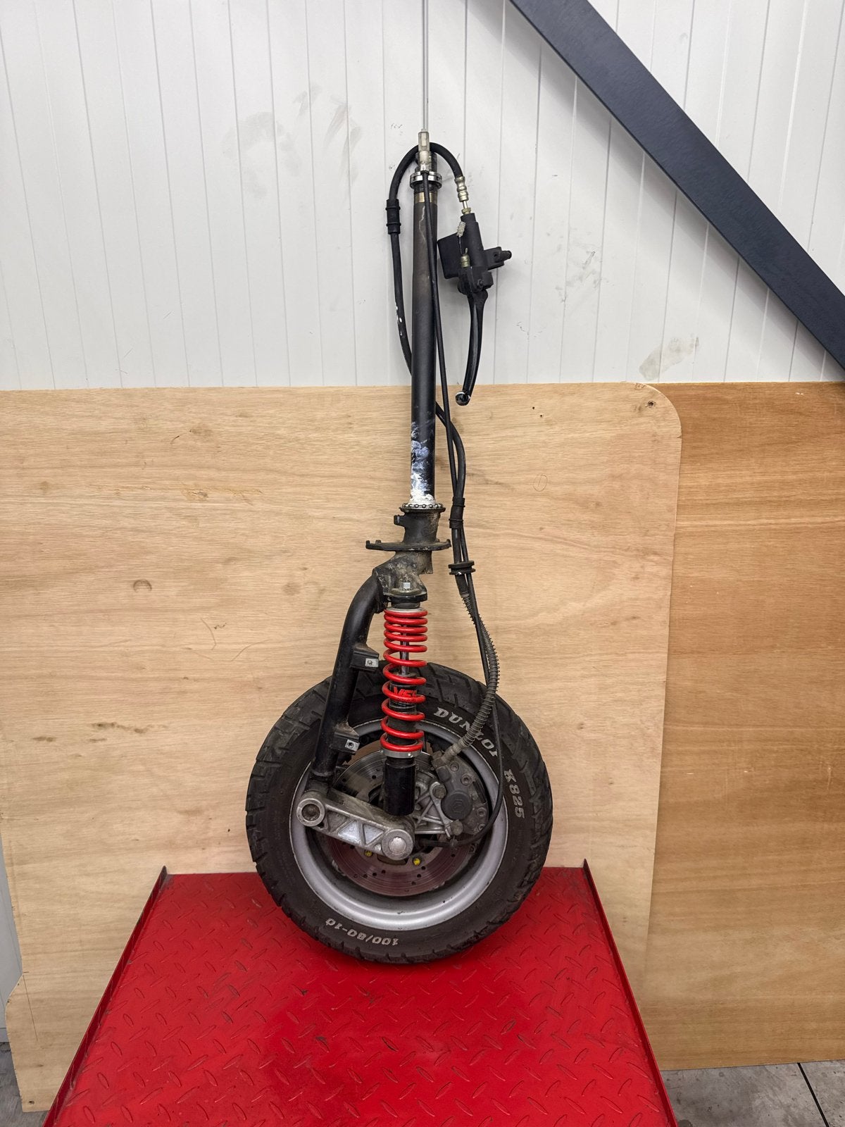 Piaggio Skipper/SKR voorvork compleet met velg en YSS schokd, Ophalen of Verzenden, Gebruikt, Overige typen, Piaggio