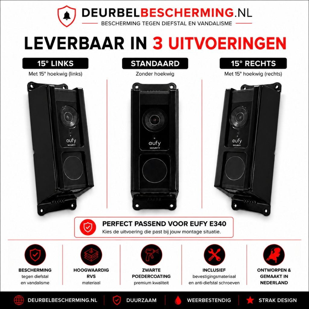 Eufy E340 Deurbel Bescherming | RVS Anti-Diefstal Behuizing, Verzenden, Nieuw