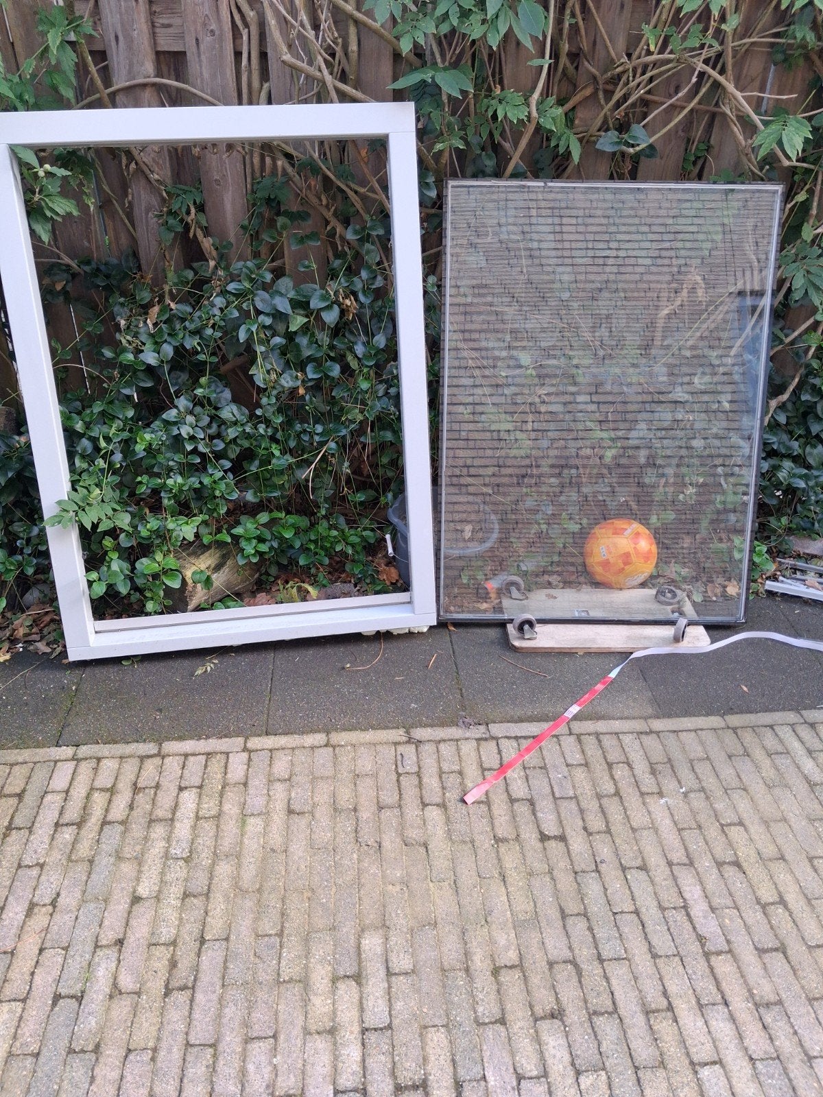 Gebruikt vast raamkozijn met glas, Ophalen, Gevelraam of Ruit, Gebruikt, 80 tot 120 cm