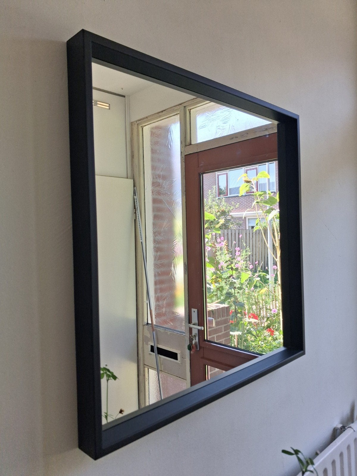 Ikea Nissedal spiegel 65x65 cm zwart, Huis en Inrichting, Ophalen, Vierkant, 50 tot 75 cm, Minder dan 100 cm