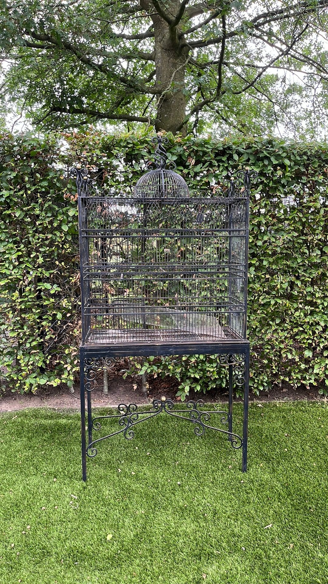 Metalen Vogel kooi, Dieren en Toebehoren, Vogels | Hokken en Kooien, Ophalen, Gebruikt, Metaal, Vogelkooi