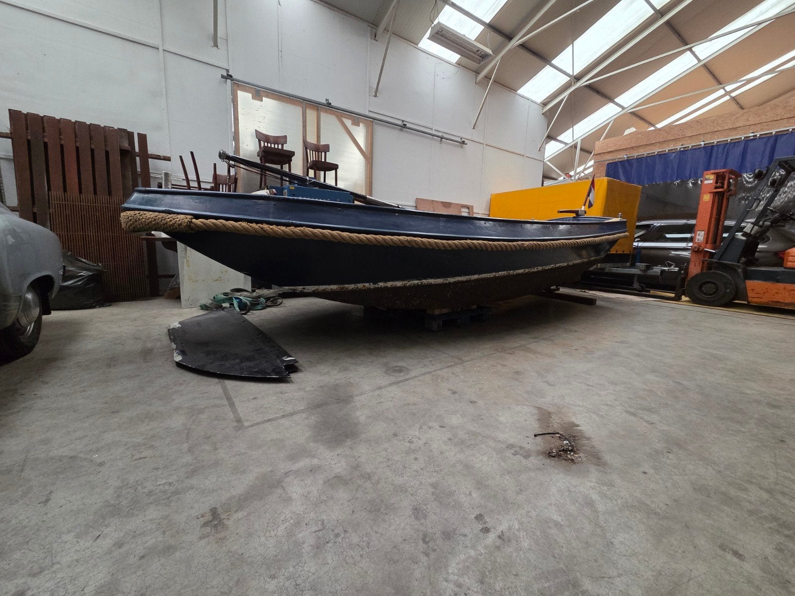 mooi project stalen sloep met losse sole mini 26 diesel, Gebruikt, Staal, Binnenboordmotor, Diesel