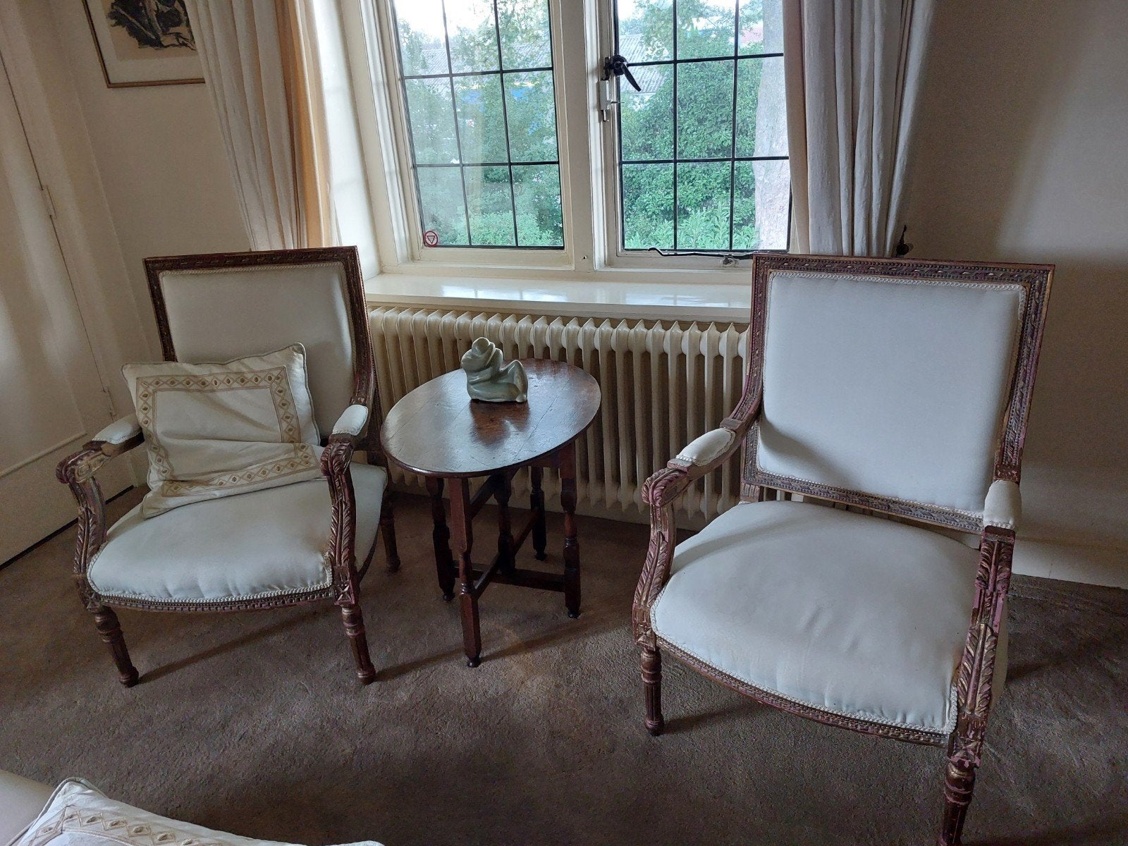 2 stoelen Louise XVI style Queen, Antiek en Kunst, Ophalen