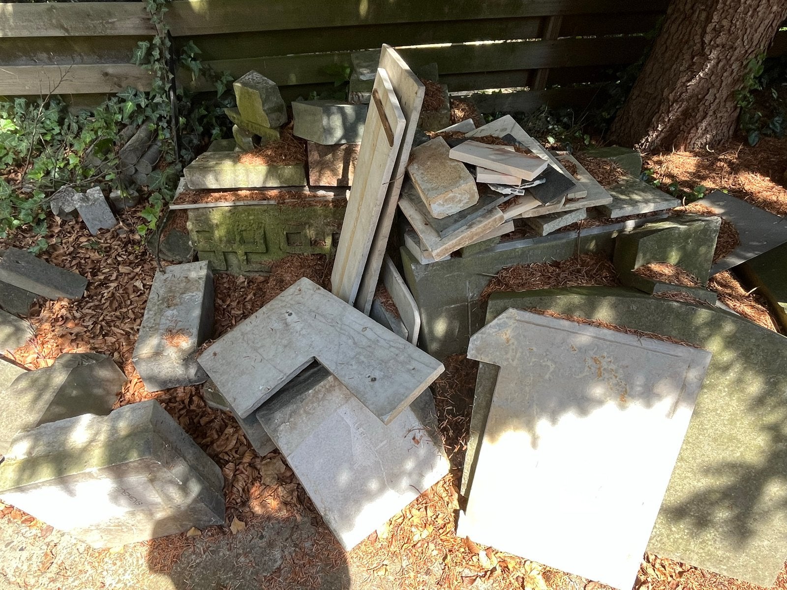 Diverse partij natuursteen en hardsteen, Ophalen, Gebruikt