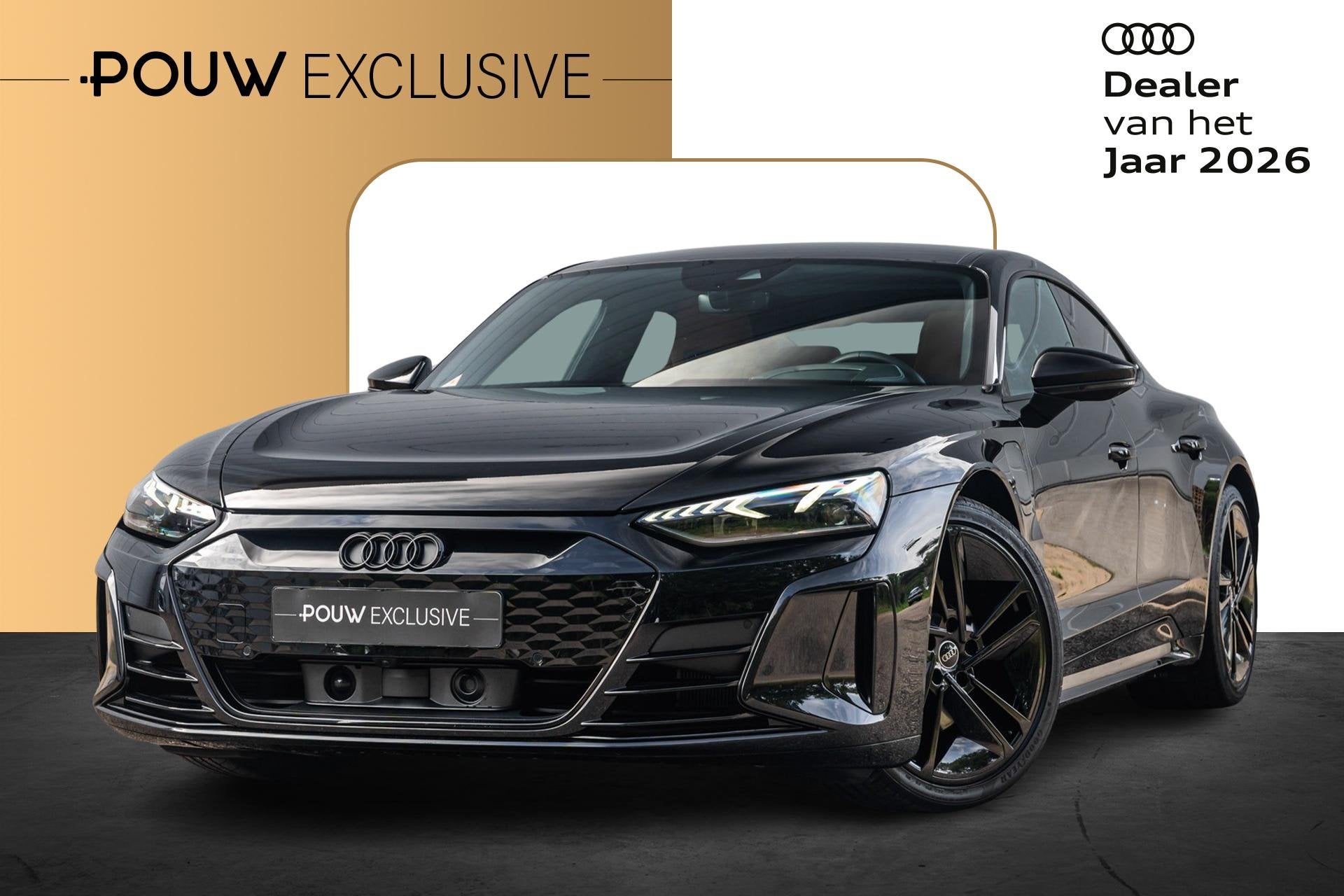 Audi e-tron GT 476pk 93 kWh | Luchtvering | Leder | B&O 3D |, Auto's, Automaat, Zwart, Vierwielaandrijving, Verwarmde buitenspiegels