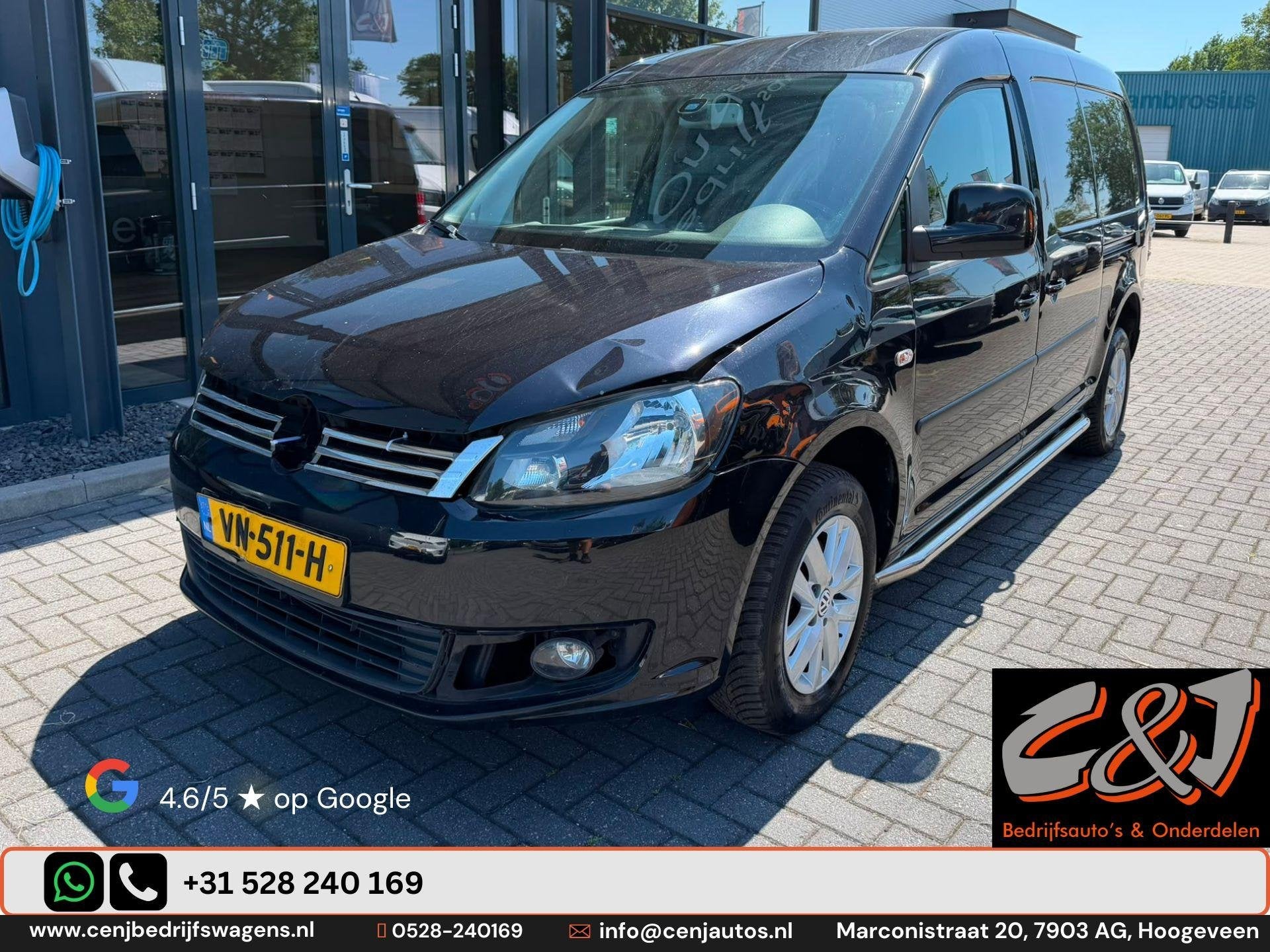 Volkswagen Caddy 1.6 TDI Maxi voorschade, airco, cruise, sto, Auto diversen, Schadeauto's, Automaat, Overige carrosserieën, Volkswagen