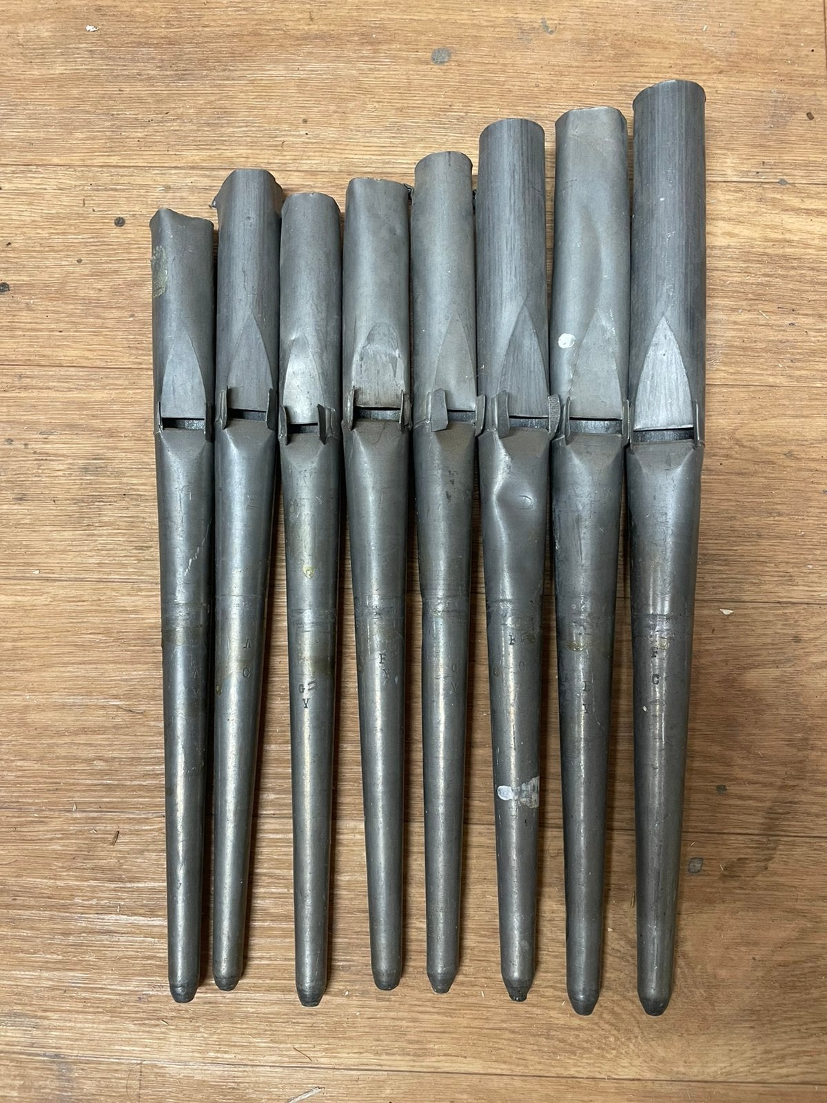 Orgelpijpen 8 stuks voor decoratie of pijporgel, Ophalen, Gebruikt
