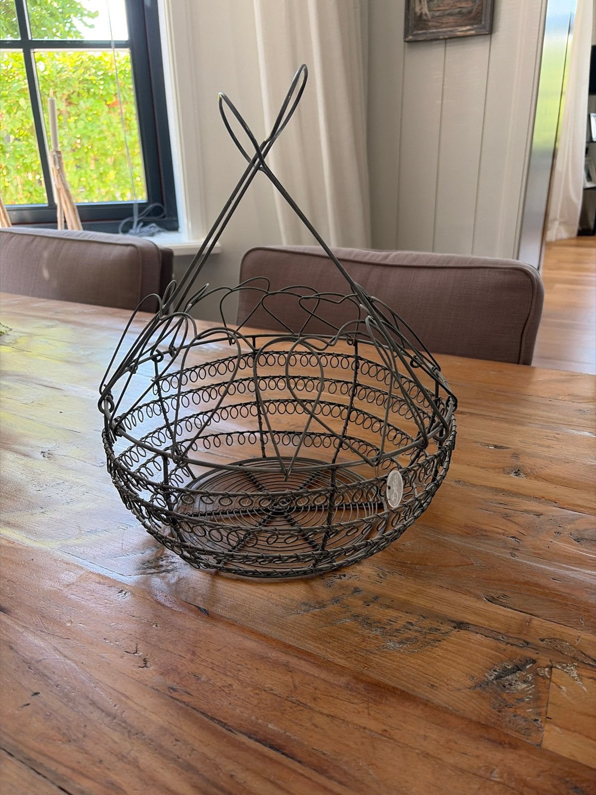 Vintage metalen eierrek / mand, Ophalen of Verzenden