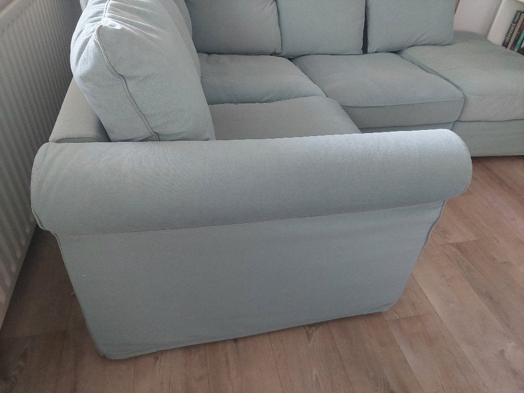 Ikea bank met poef, Huis en Inrichting, Ophalen, Gebruikt, Hoekbank, Driepersoons
