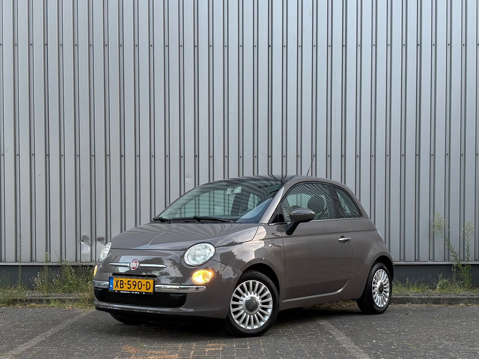 Fiat 500 1.4 | Bruin | Panoramadak | Airco | APK | Uniek |, Auto's, Fiat, Voorwielaandrijving, Stof, Bruin, 100 pk