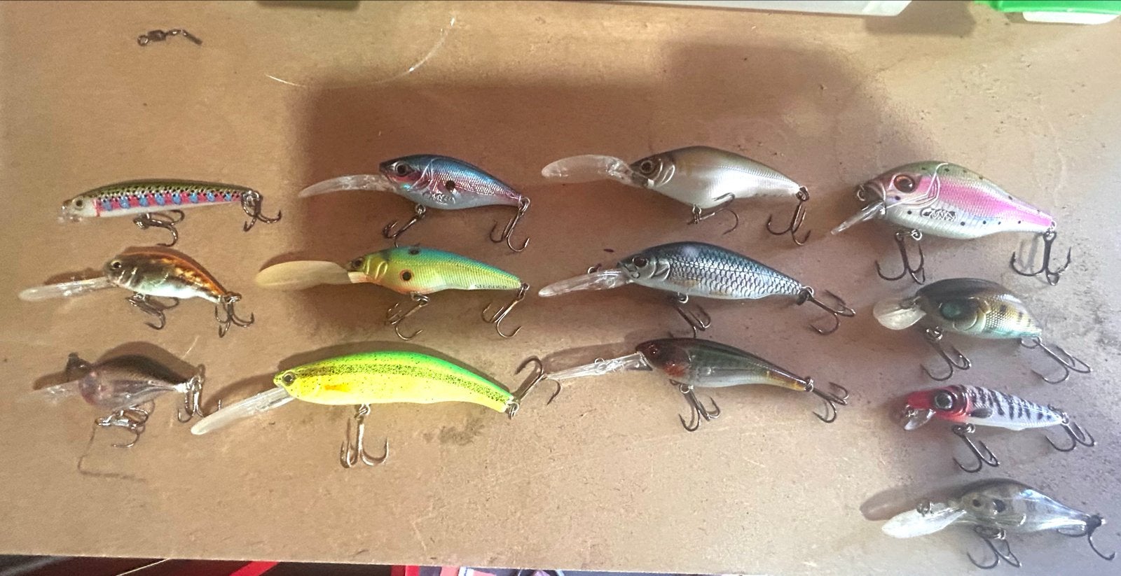 Diverse set pluggen (13x) voor vissen baars/snoekbaars, Ophalen of Verzenden, Gebruikt, Kunstaas