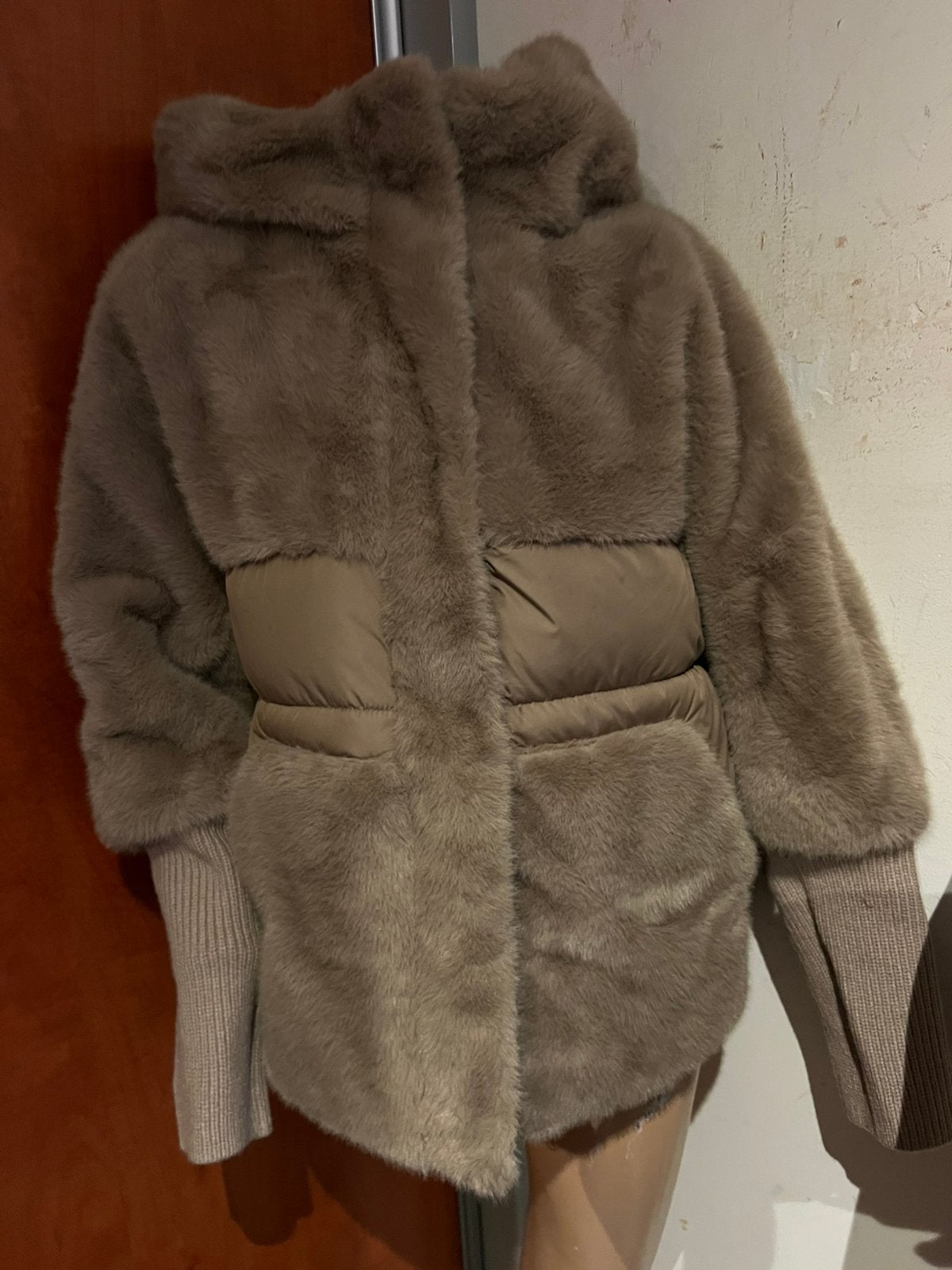FLAM mode teddy jas met capuchon maat m zgan, Kleding | Dames, Maat 38/40 (M), Beige, Ophalen of Verzenden, Zo goed als nieuw