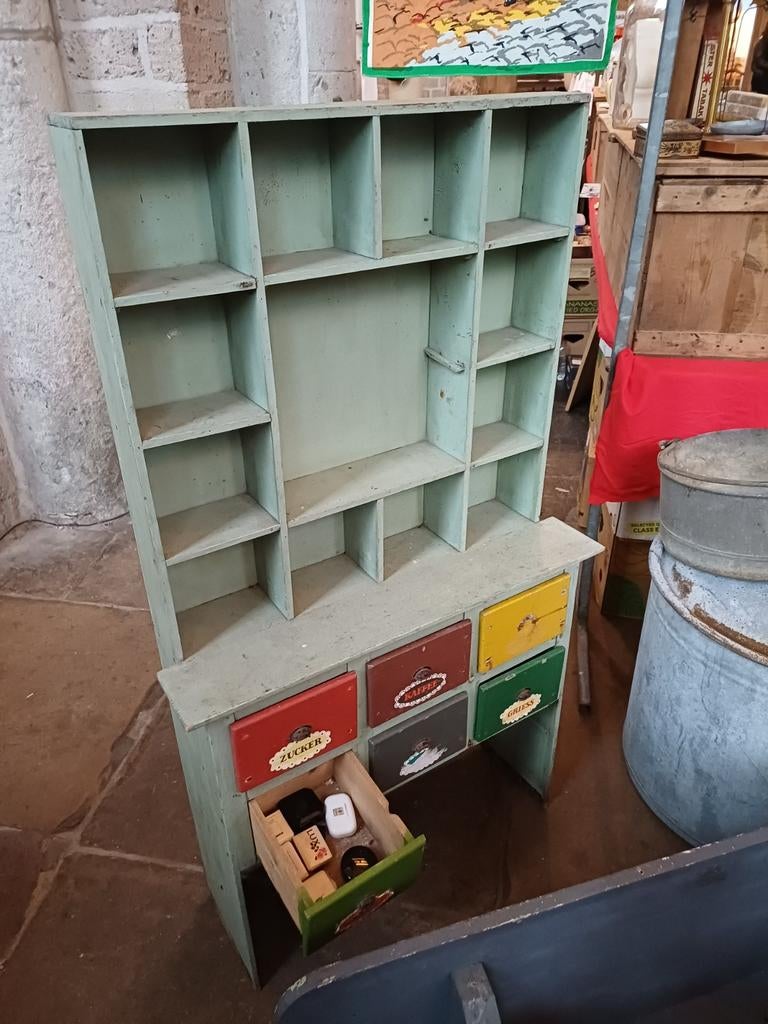 Vintage speelgoed grutterskastje, Antiek en Kunst, Ophalen of Verzenden