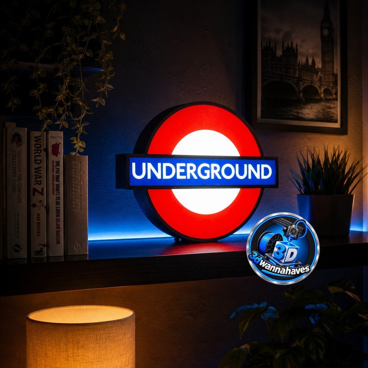 Iconische London Underground LED Reclamebak, Huis en Inrichting, Ophalen of Verzenden, Nieuw, Kunststof, Meerkleurig