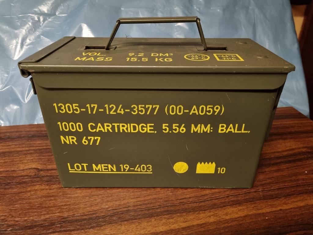 Vintage Munitionkist, Munitiekist - Ideaal voor Opslag!, Huis en Inrichting, Woonaccessoires | Kisten, Ophalen, Minder dan 50 cm