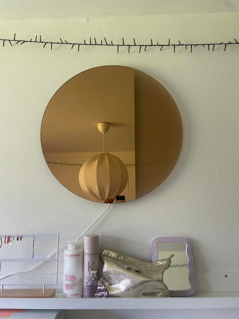 VARMBLIXT Spiegel, Ophalen, Rond, Zo goed als nieuw, Minder dan 100 cm