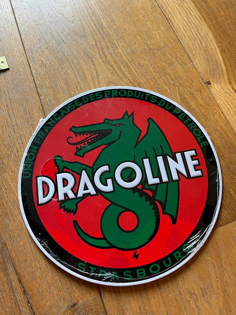 Metalen bord DRAGOLINE Strasbourg - Olieproducten, Ophalen of Verzenden