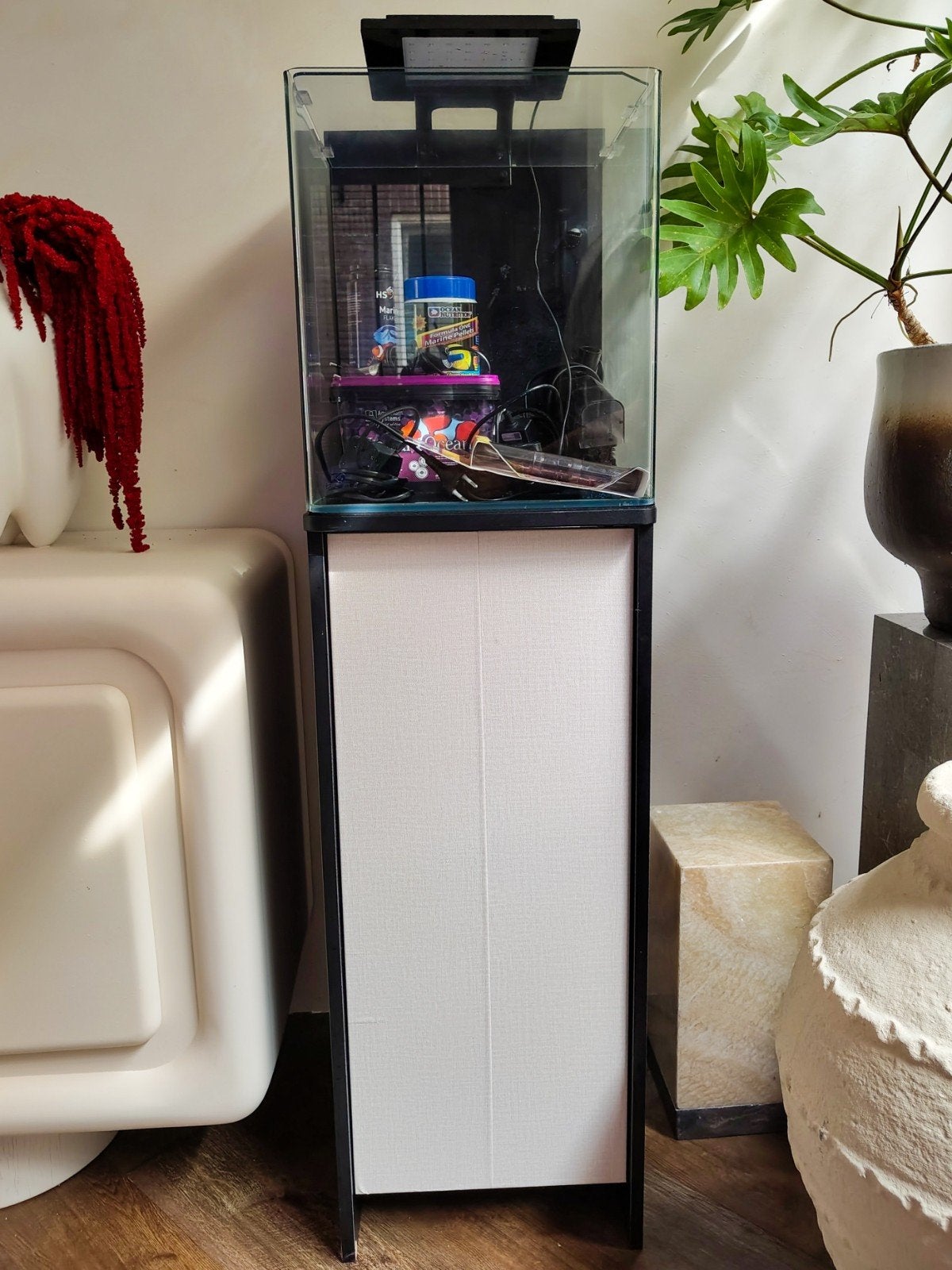 Blue Marine 60 Zeeaquarium compleet met meubel, Dieren en Toebehoren, Vissen | Aquaria en Toebehoren, Ophalen, Gebruikt, Leeg aquarium