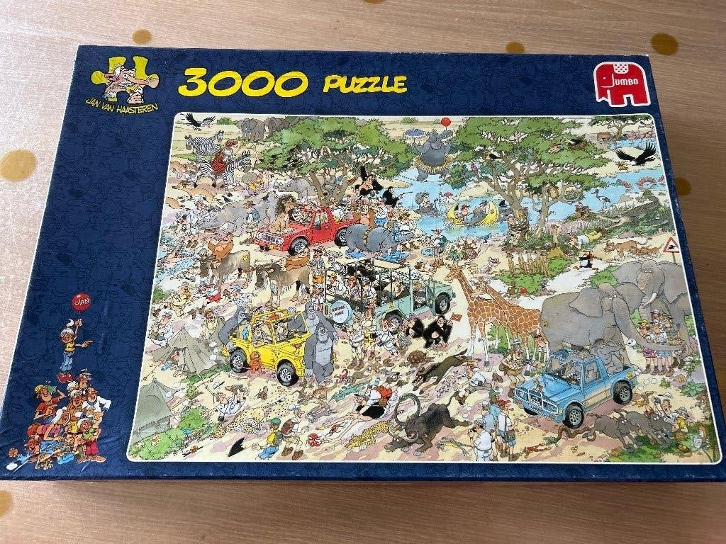Jan van Haasteren 3000 stukjes puzzel - Safari, Hobby en Vrije tijd, Denksport en Puzzels, Ophalen of Verzenden, Meer dan 1500 stukjes