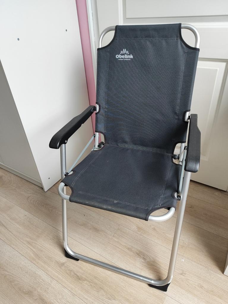 2 inklapbare campingstoelen, Caravans en Kamperen, Ophalen, Zo goed als nieuw, Campingstoel