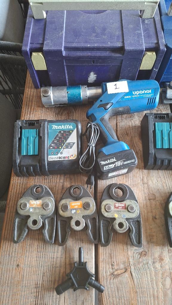 3x Uponor Up 110 accu perstang persapparaat, Auto diversen, Autogereedschap, Zo goed als nieuw, Ophalen of Verzenden