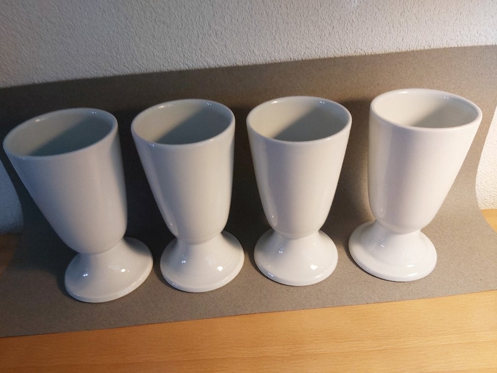 witte cider bekers met voet, Overige materialen, Overige merken, Nieuw, Ophalen of Verzenden