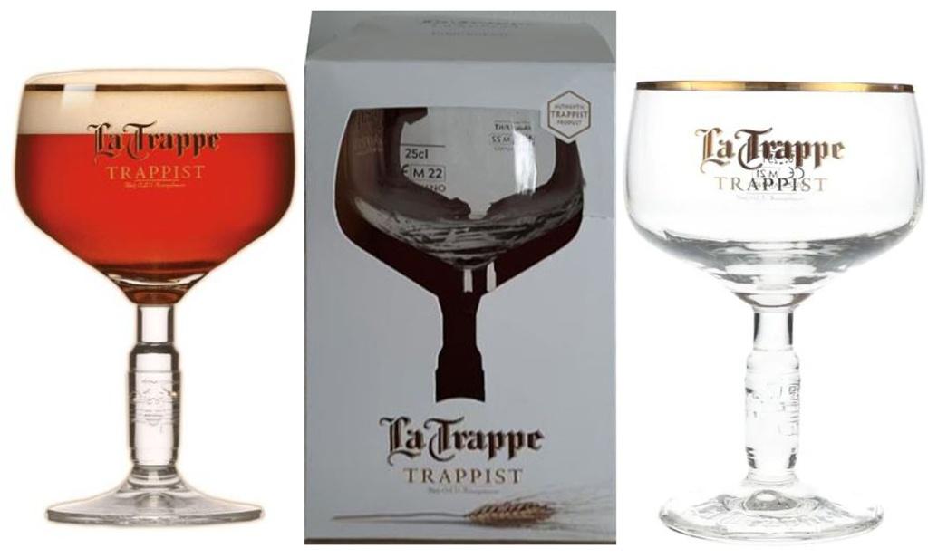 2 Nieuwe La Trappe bierglazen 25 cl, Verzamelen, Biermerken, Zo goed als nieuw, Glas of Glazen, La Trappe, Ophalen of Verzenden