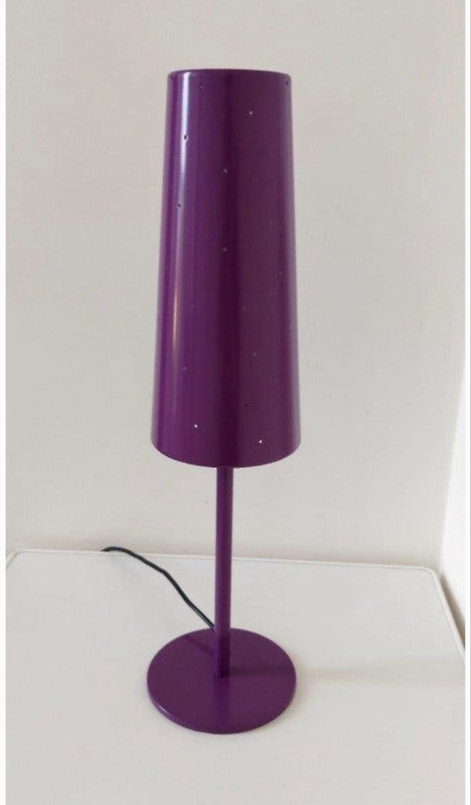 Vintage IKEA Tallvik Tafellamp - Paars Metaal - Anne Nilsson, Vintage, Gebruikt, Ophalen of Verzenden, Metaal
