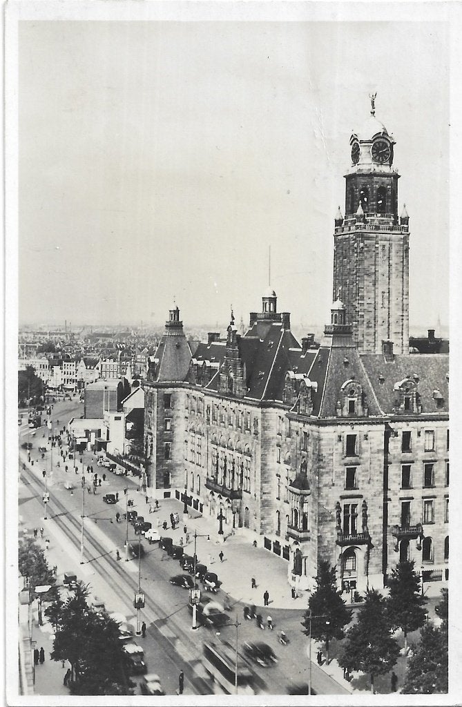 AK Rotterdam - Coolsingel met Raadhuis, Verzenden, 1940 tot 1960, Gelopen, Zuid-Holland